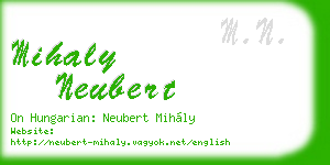 mihaly neubert business card